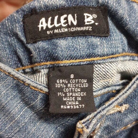 Allen B by Allen Schwartz Jean Capris with Applique Patches Size 8 NWT - Picture 12 of 12